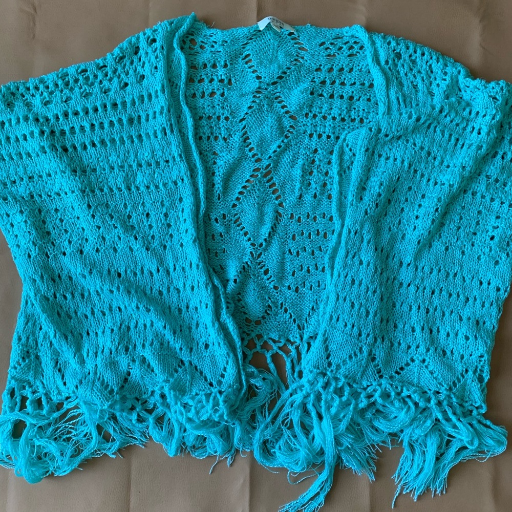 Umgee Aqua Knit Cardigan Wrap